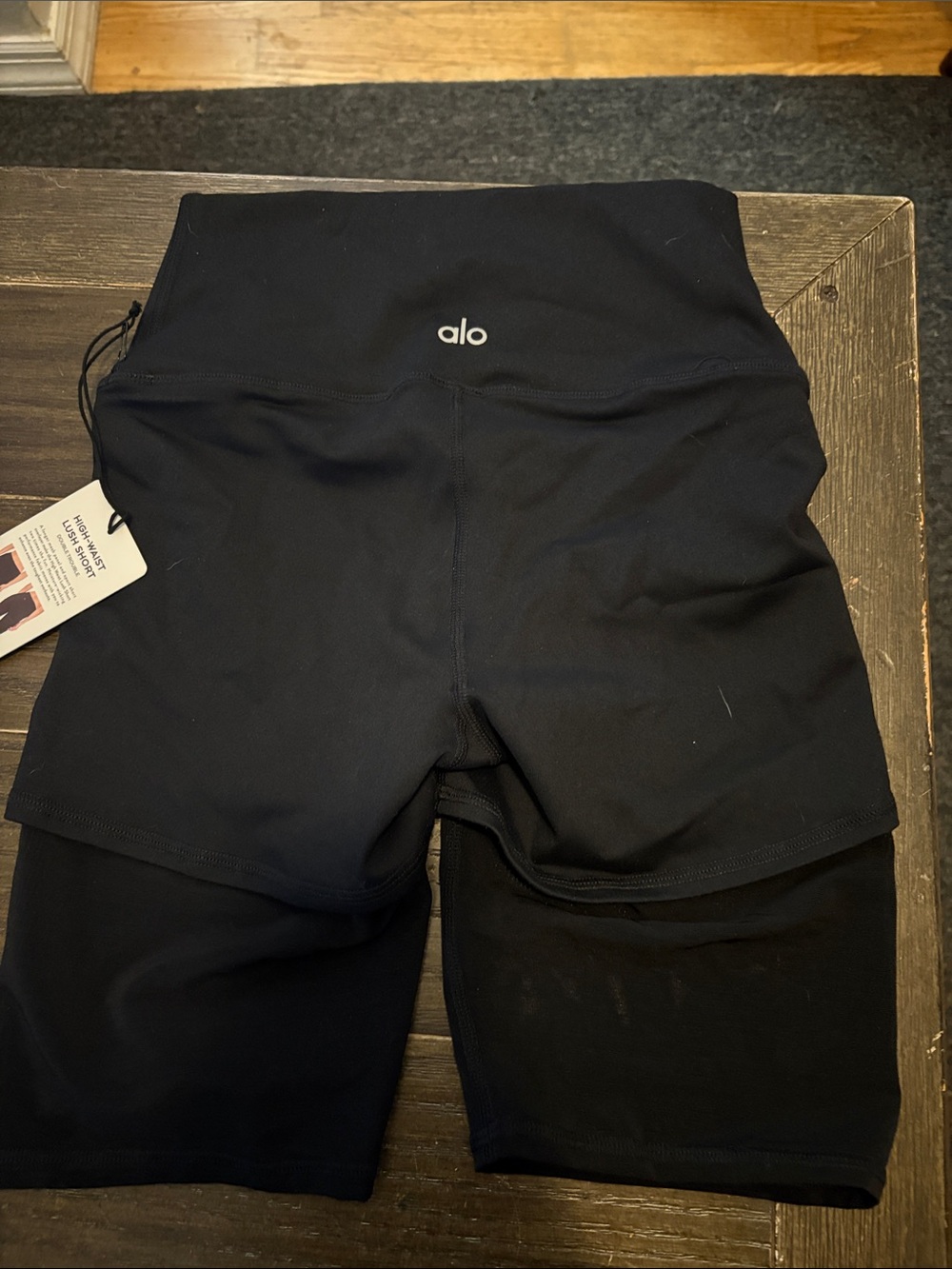 ALO Yoga Black High-Rise Legging shorts with Tag - Picture 4 of 12
